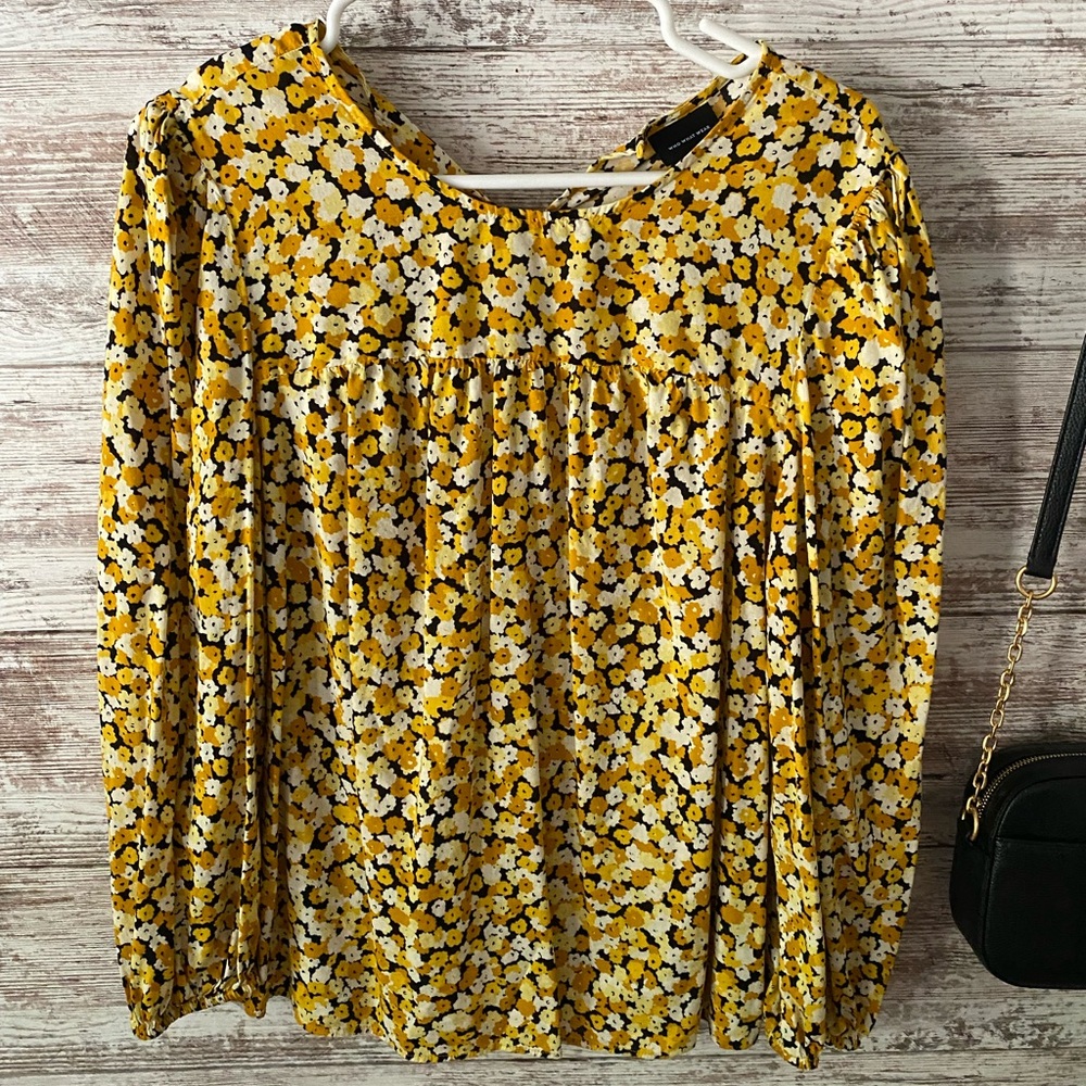 Yellow Floral Top